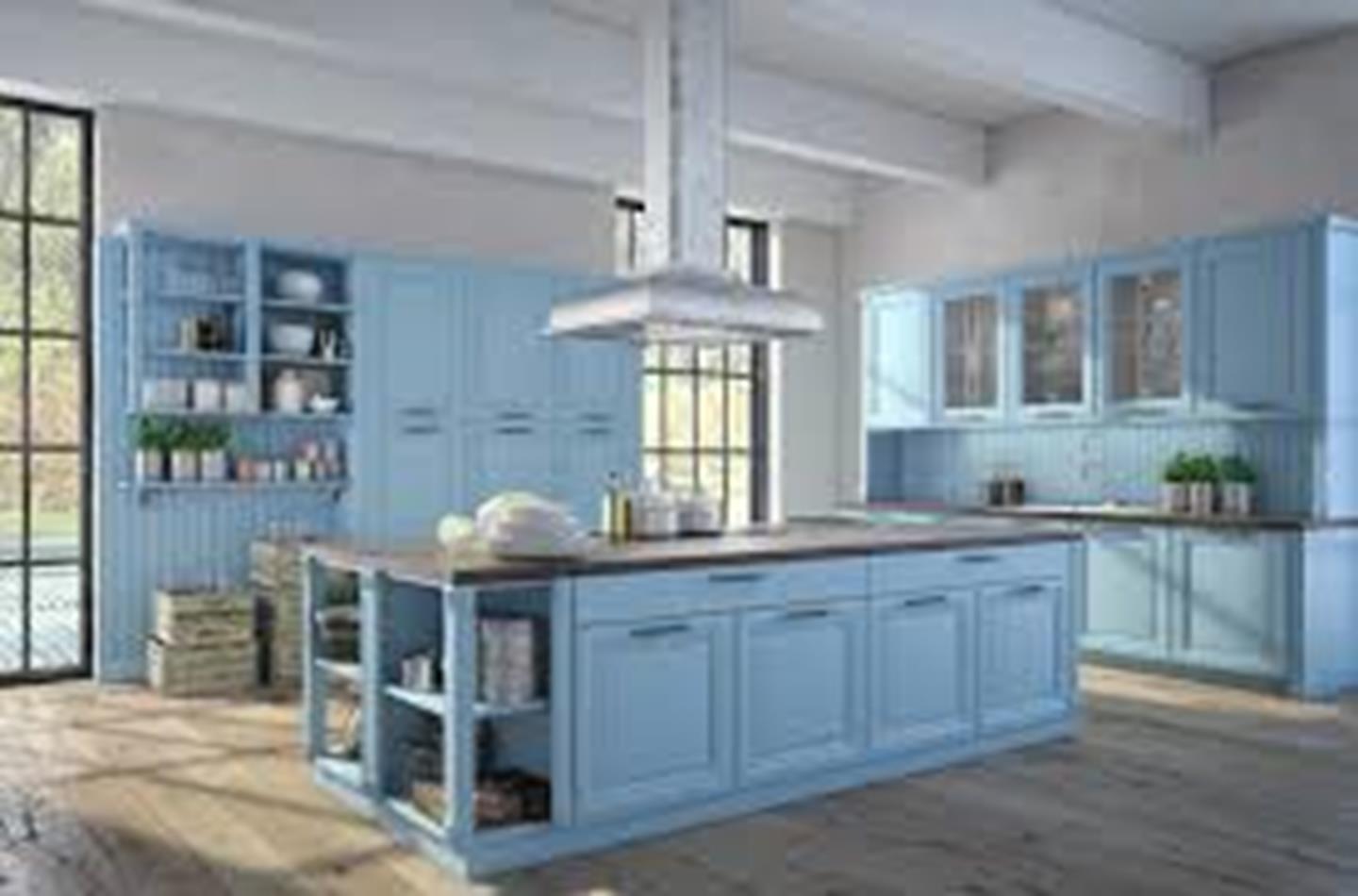 Keuken blauw