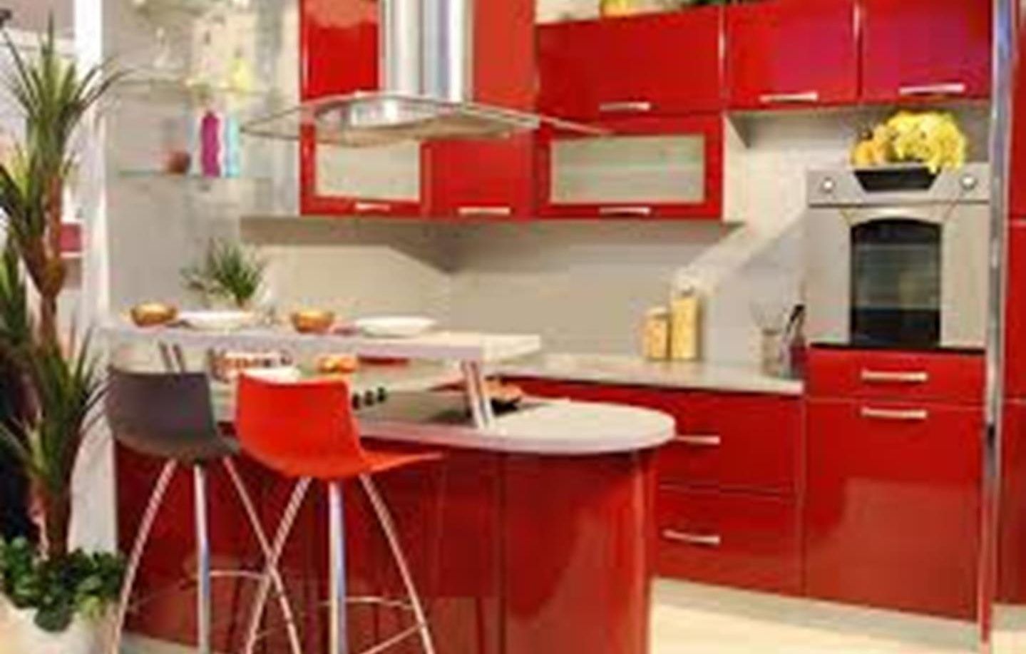 Keuken in rood